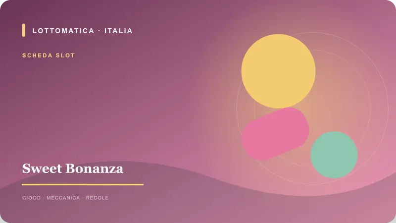 Sweet Bonanza: illustrazione astratta a tema dolci e frutta