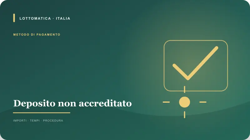 Deposito non accreditato: opzioni e dati principali